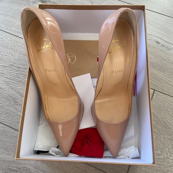 Louboutin Pigalle 120 Nude Pumps - Picture 3 of 5
